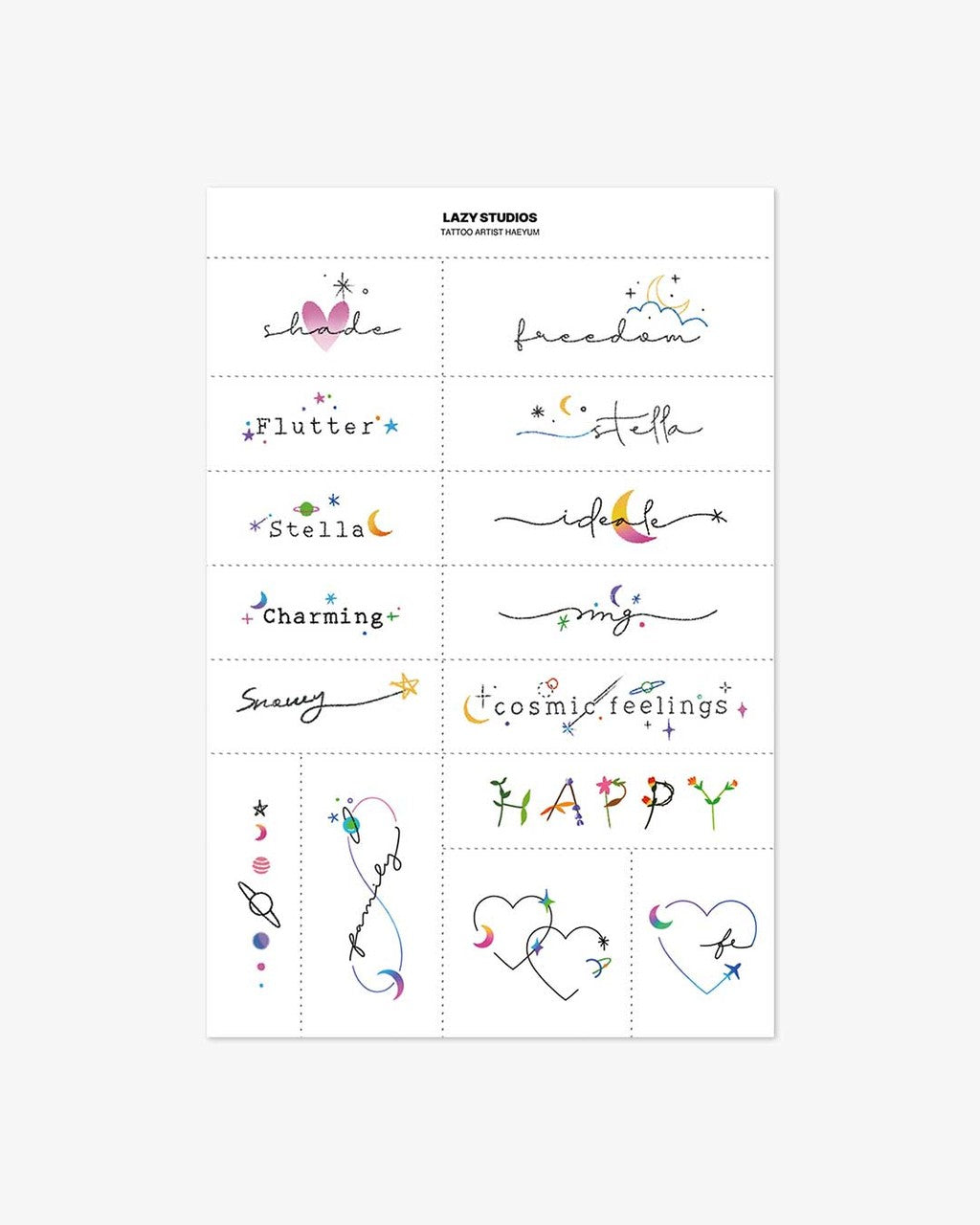 2週間で消えるタトゥーシール | HAEYUM #01